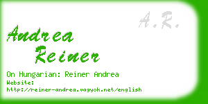 andrea reiner business card